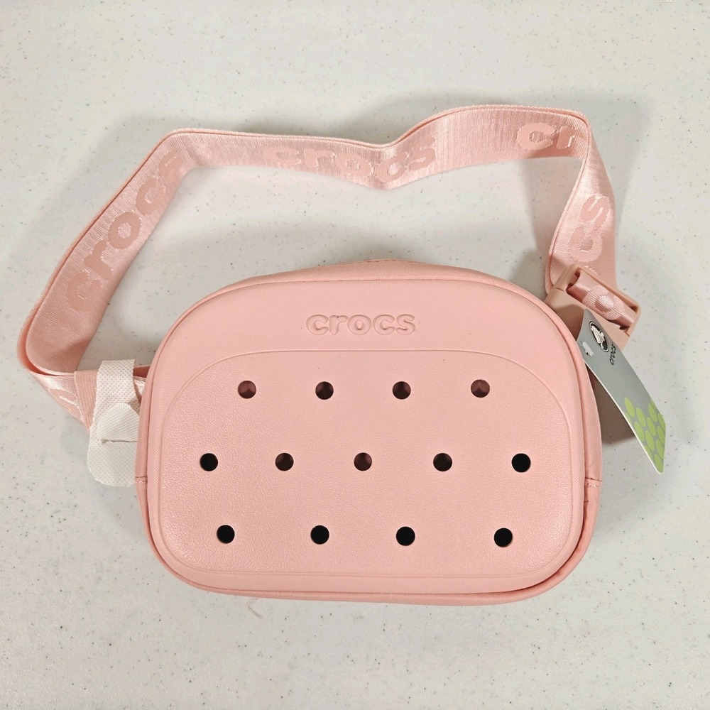Crocs Classic Belt Bag Powder Pink Fanny Pack Crossbody Waist Bag Jibbitz NEW